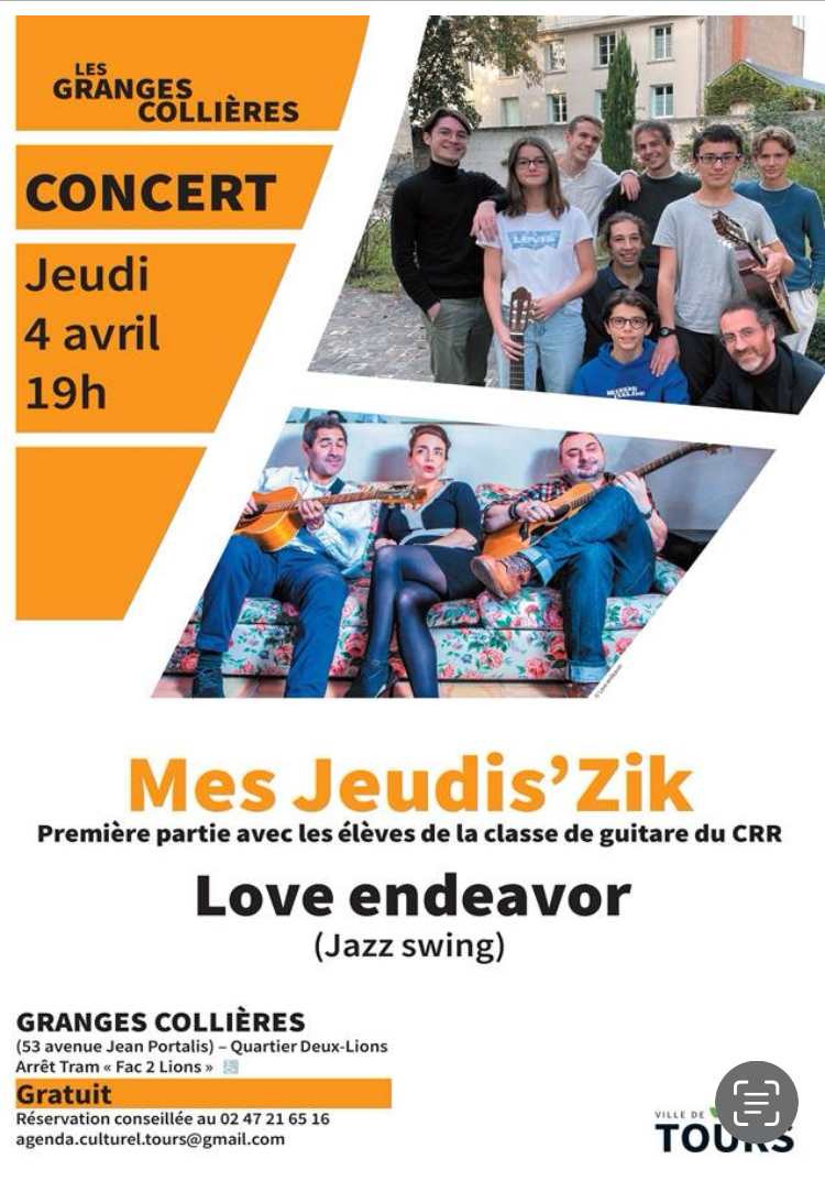 Concert gratuit aux Granges Collières jeudi 4 avril à 19h