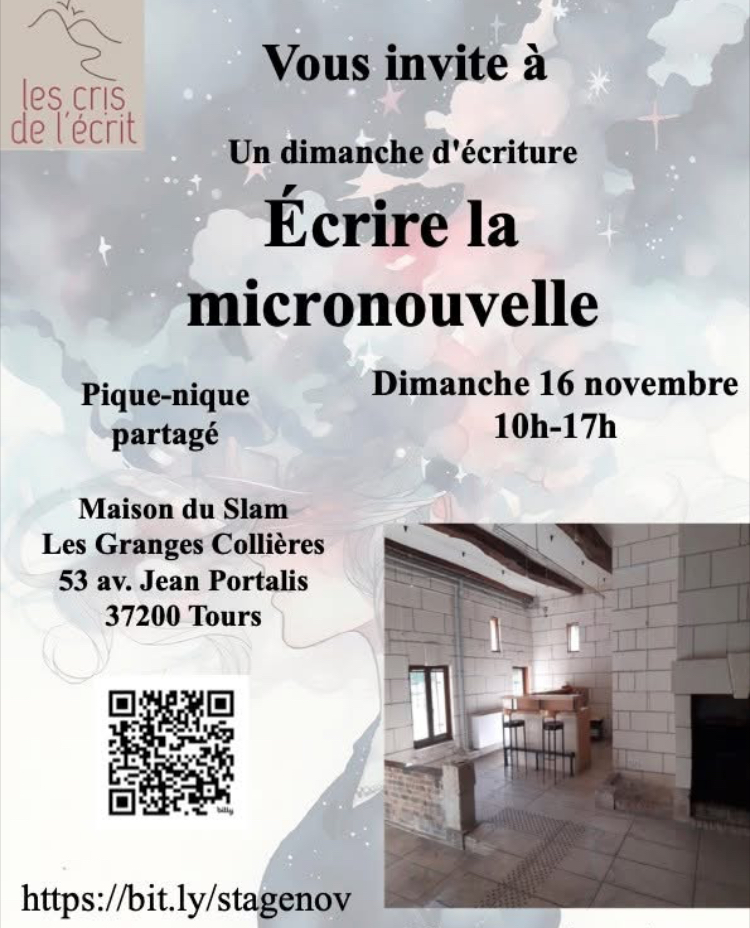 Ecrire la micro-nouvelle – stage dimanche 16 novembre aux 2 Lions Ecrire la micro-nouvelle – stage dimanche 16 novembre aux 2 Lions